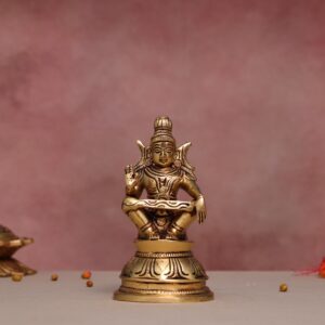 6.1-Inch Brass Lord Ayyappa Idol