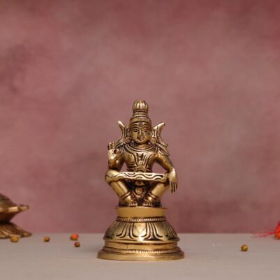 6.1-Inch Brass Lord Ayyappa Idol