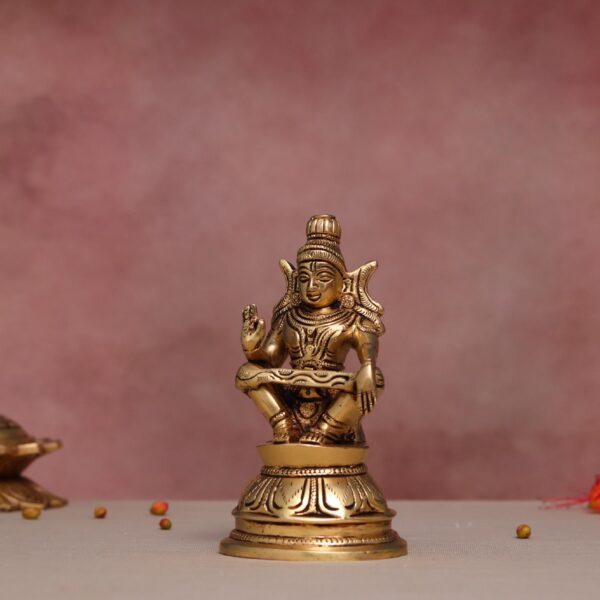 6.1-Inch Brass Lord Ayyappa Idol