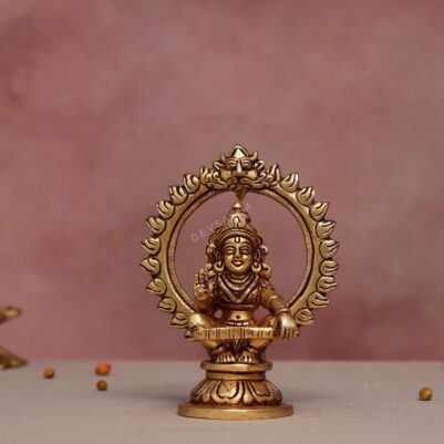 5.3-Inch Brass Lord Ayyappa Idol