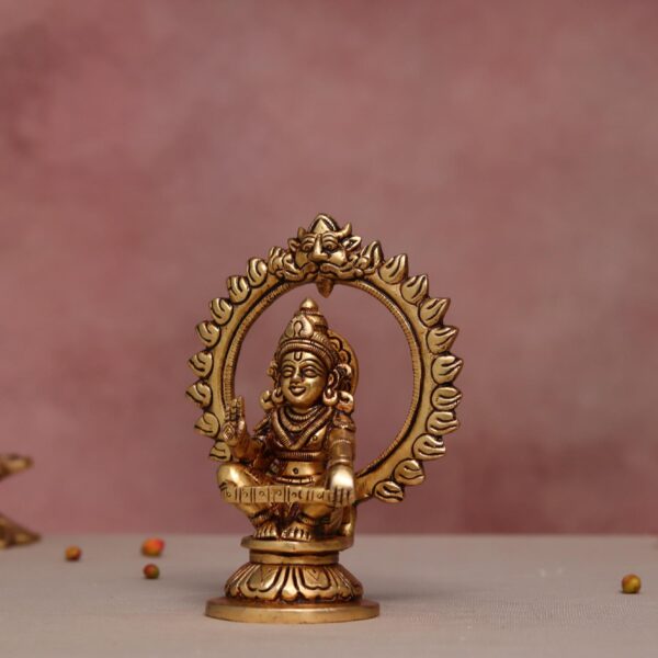 5.3-Inch Brass Lord Ayyappa Idol