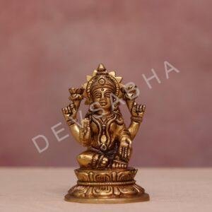 goddess laxmi brass murti height 5 inches