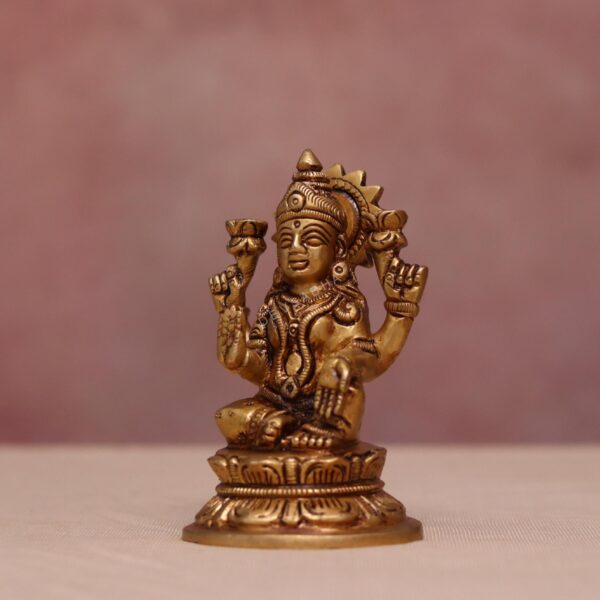 goddess laxmi brass murti height 5 inches