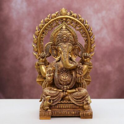 Brass Ganesha idol height 21 inches