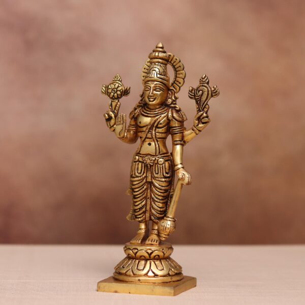 Brass narayan / vishnu murti height 9.2 inches