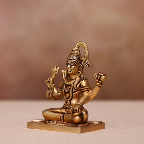 Brass lord shiva idol ( 4.5 inches )