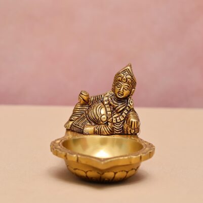 Brass kuber diya height 4 inch