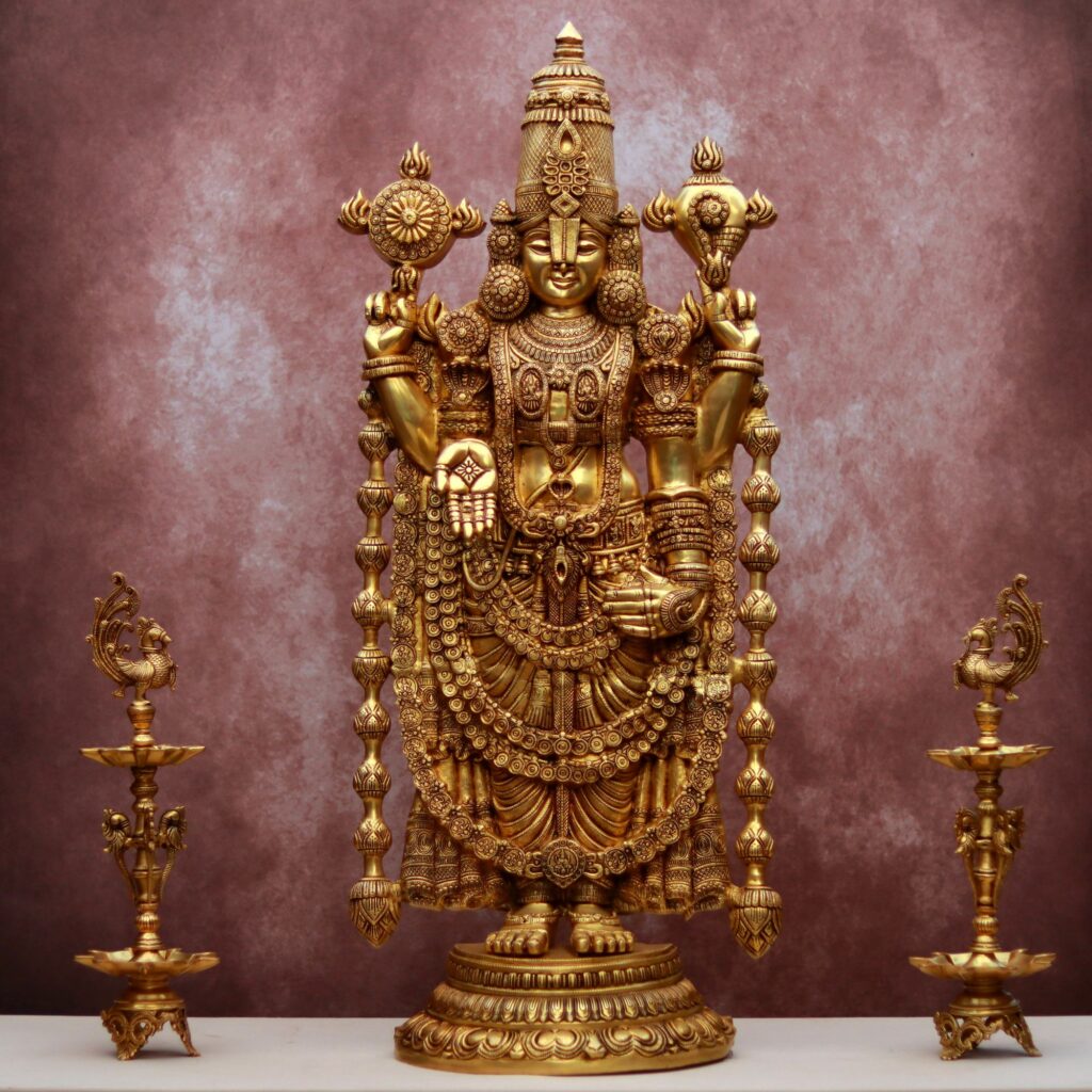brass tirupati balaji murti