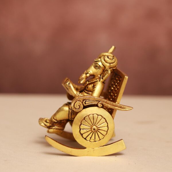 Brass  Lord Ganesha Resting On chair