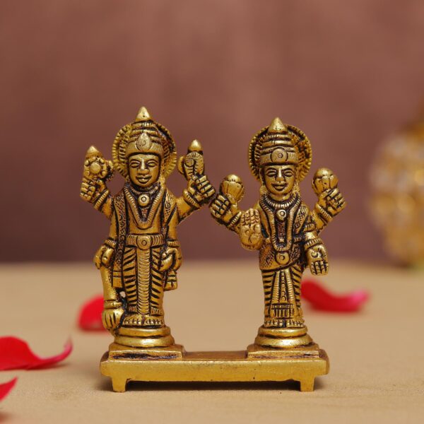 Brass lakshmi narayan murti 3 inches