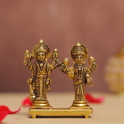 Brass lakshmi narayan murti 3 inches