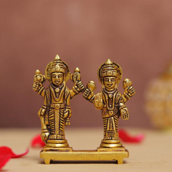 Brass lakshmi narayan murti 3 inches