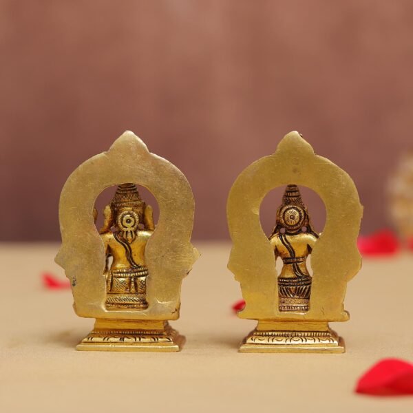 Lakshmi ganesh brass murti height 3.4 inches