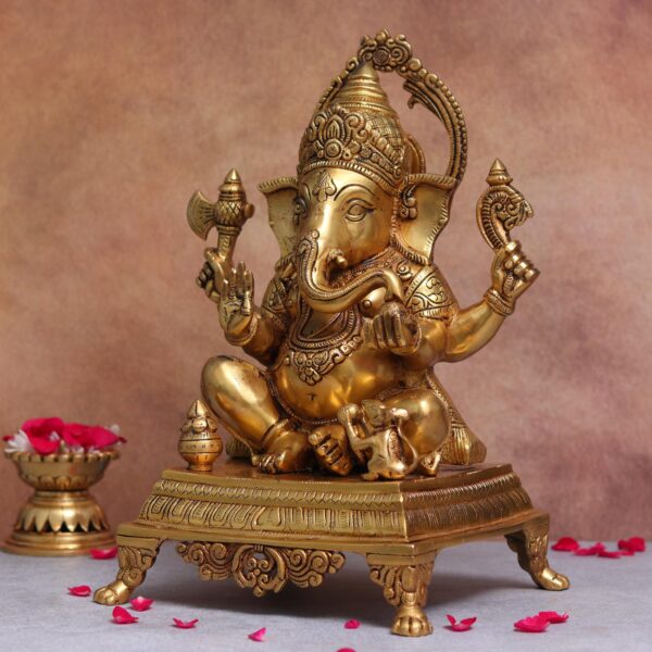 15.7 Inches Brass Ganesh murti Divine Masterpiece for Home