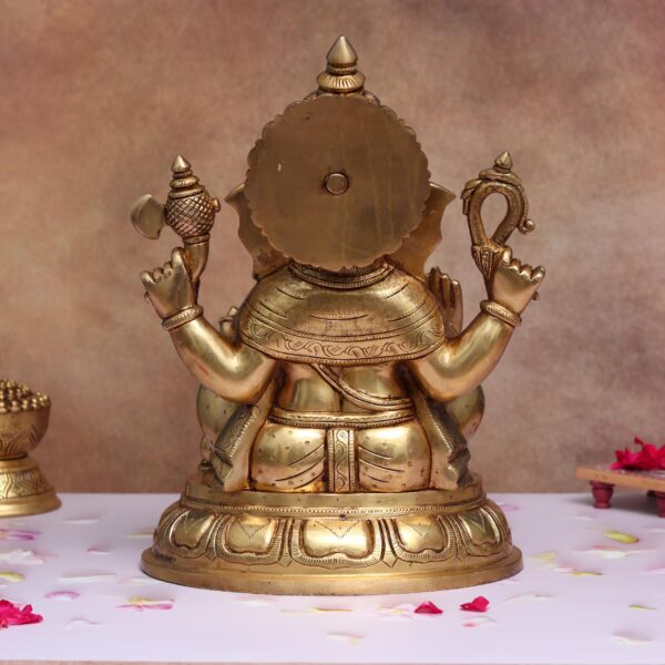 brass lord ganesha murti height 14 inches