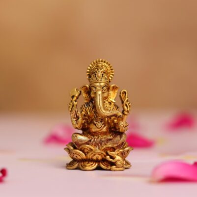 brass ganesha murti height 4 cm