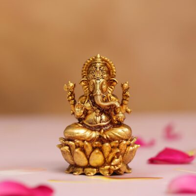 brass ganesh idol height 5.5 cm