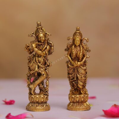 Small size Brass radha krishna murti