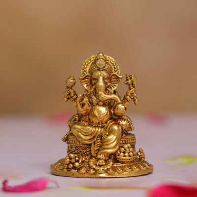 brass ganesh idol height 5 cm
