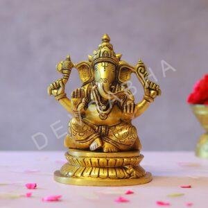 brass ganesh murti