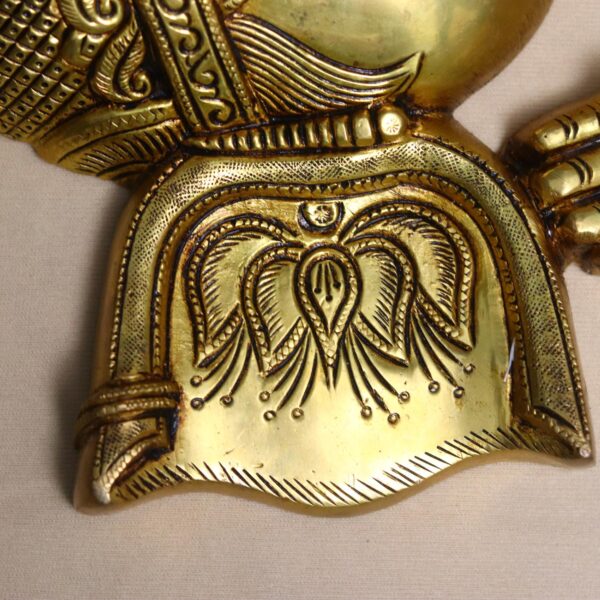 wall hanging brass lord ganesha plate height 12 inches