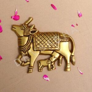 Wall hanging cow kamdhenu height 5 inches
