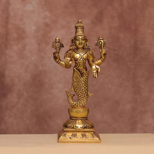 Brass lord vishnu dashavatar murti 10 inches height