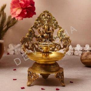 Brass ganesh urli/diya (13.5 INCH)