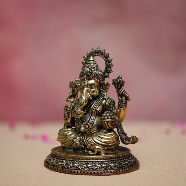 Chaturbhuja lord ganesh statue height 4.8 inches