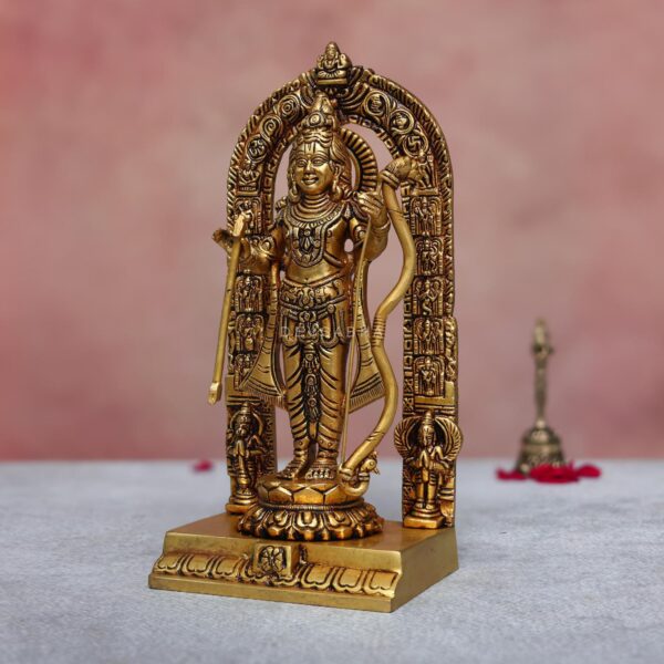 brass ram lalla idol ayodhya replica height 9.5 inches