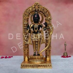 Beautiful Black Color Brass Ram Lala Statue HEIGHT 12 Inches