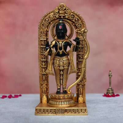 Beautiful Black Color Brass Ram Lala Statue HEIGHT 12 Inches