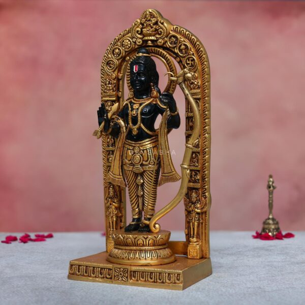 Beautiful Black Color Brass Ram Lala Statue HEIGHT 12 Inches