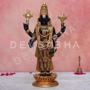 Brass black colour lord tirupati balaji/venkateshwar height 13.5 inch