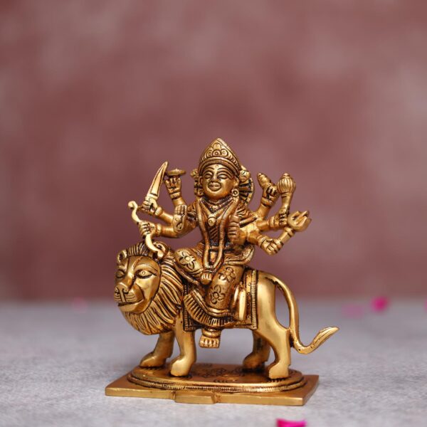 Brass maa durga murti height 5.2 inches