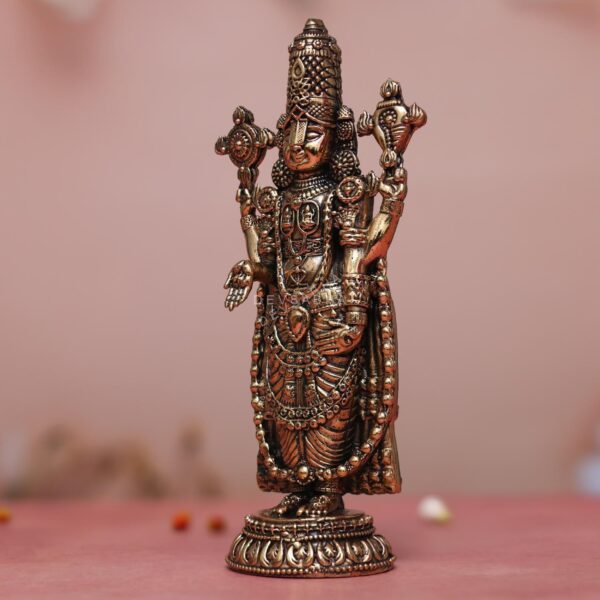 Brass tirupati balaji murti height 6.5 inches