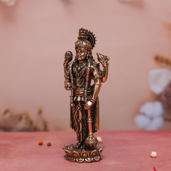 Brass lord vishnu idol height 7 inches