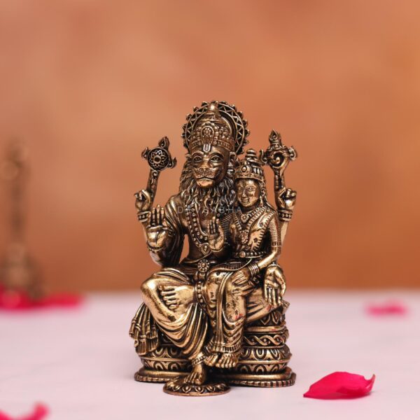 Brass laxmi narasimha idol height 3.9 inch