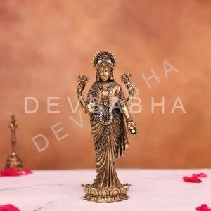 brass laxmi murti standing