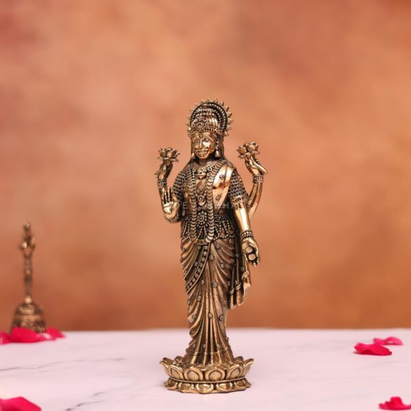 brass laxmi murti standing height 6.7 inches