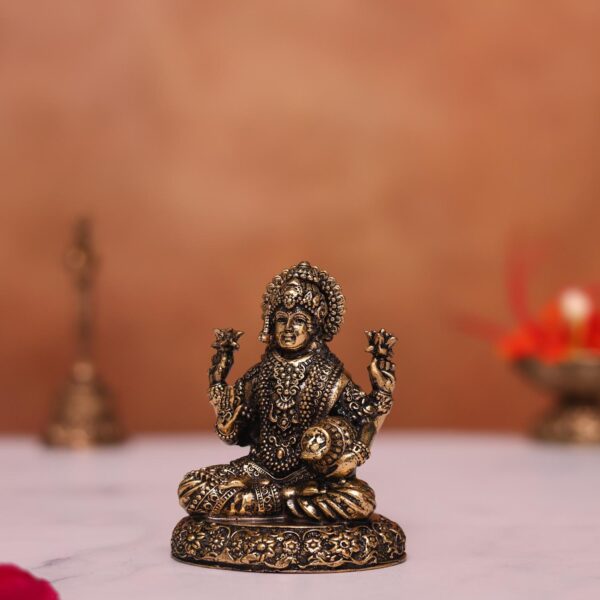 Brass lakshmi murti height 3 inches
