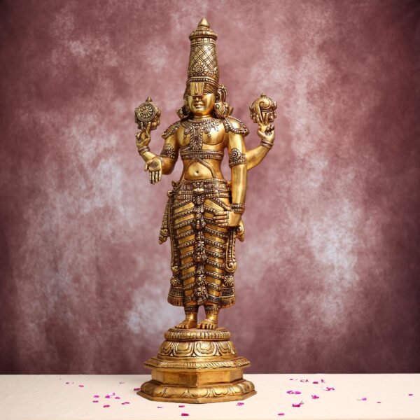 Large Brass Tirupati Balaji idol standing height 33 inches