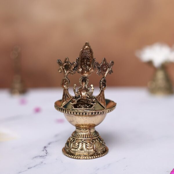 Brass tirupati laxmi diya set height 5.3 inches