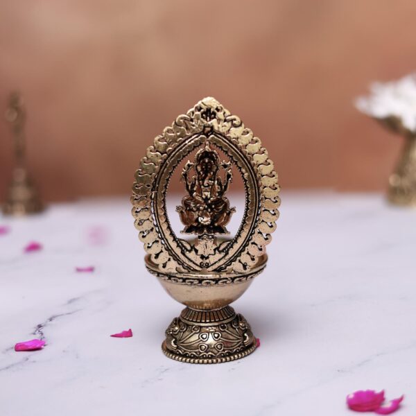 Brass laxmi diya height 4.5 inches