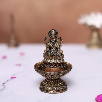 brass lakshmi diya