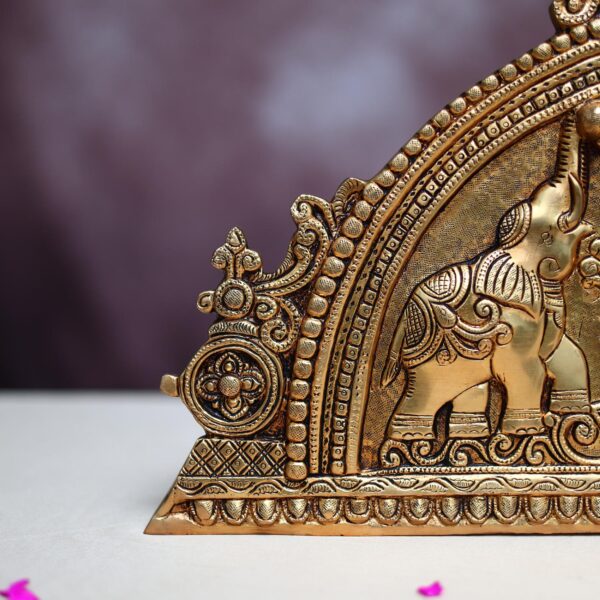 wall hanging brass gajalakshmi height 12 inches