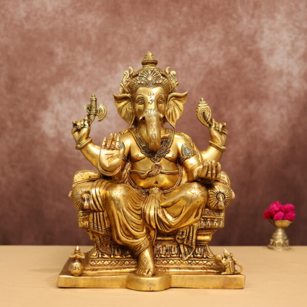 brass ganesh idol large size