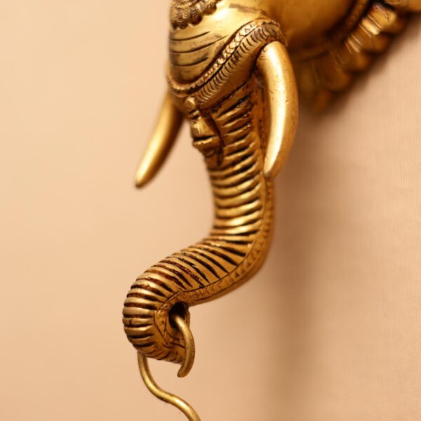 Brass Wall hanging elephant bell height 8.5 inches