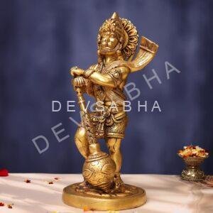 Brass Hanuman Idol 14 Inches