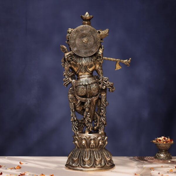 Antique Brass Krishna Idol 18 Inch